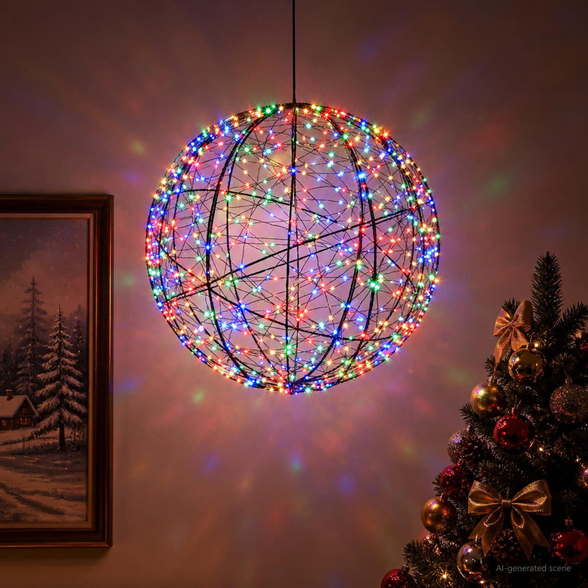 Kalėdų finialo šviesa 500 LED Įvairių spalvų