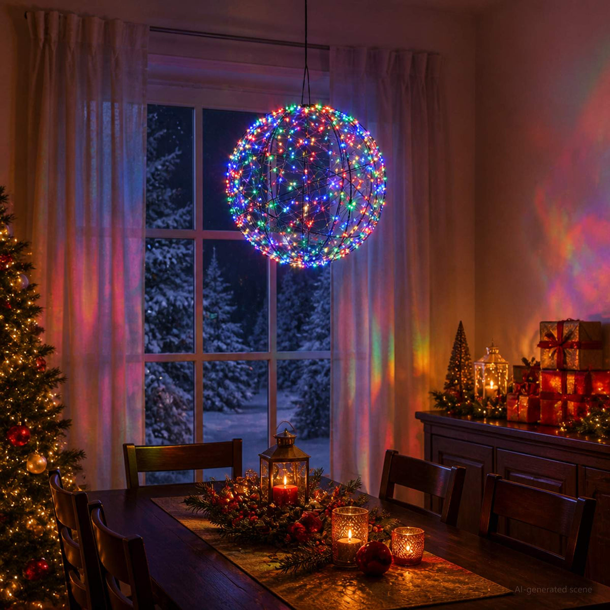 Kalėdų finialo šviesa 500 LED Įvairių spalvų