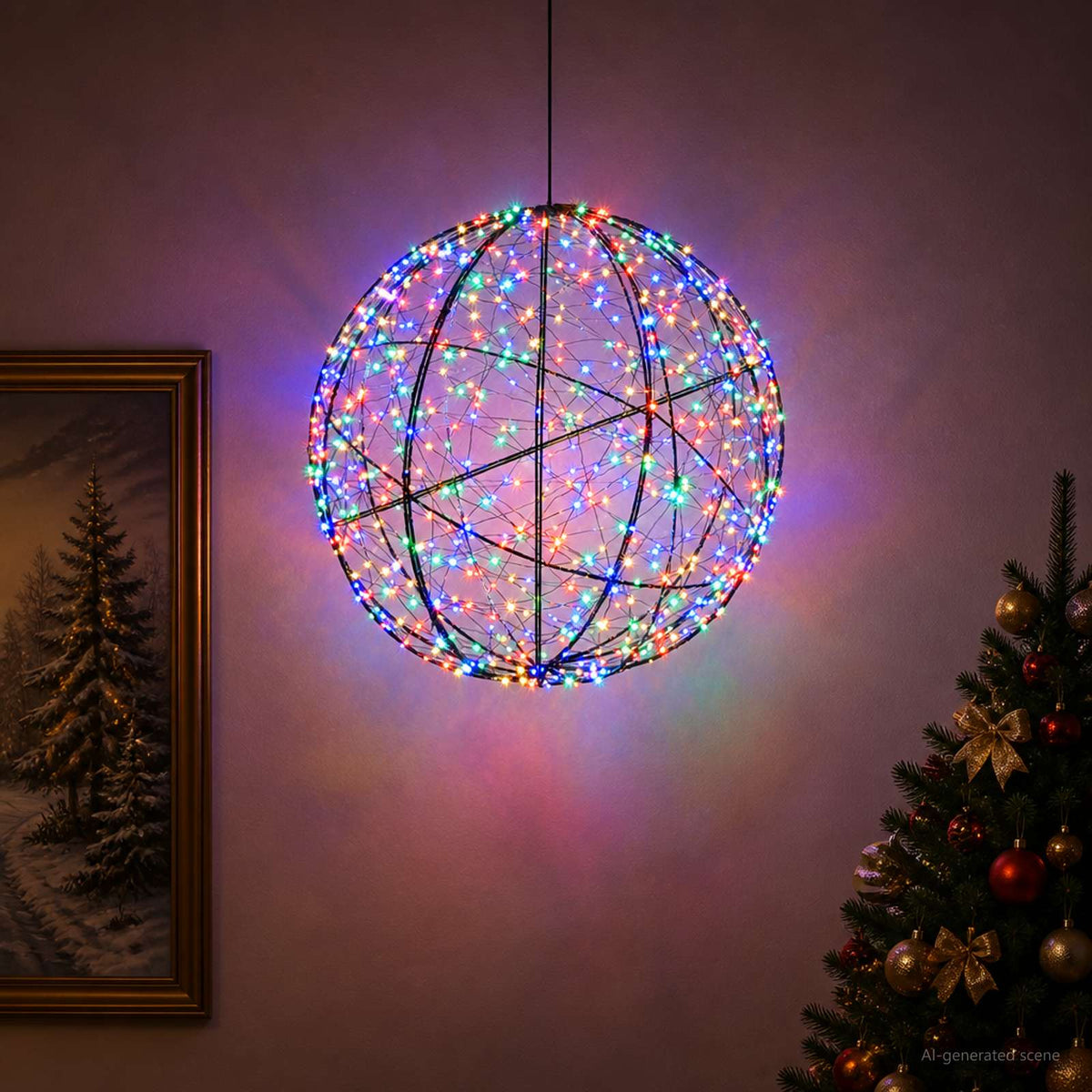 Kalėdų finialo šviesa 750 LED Įvairių spalvų