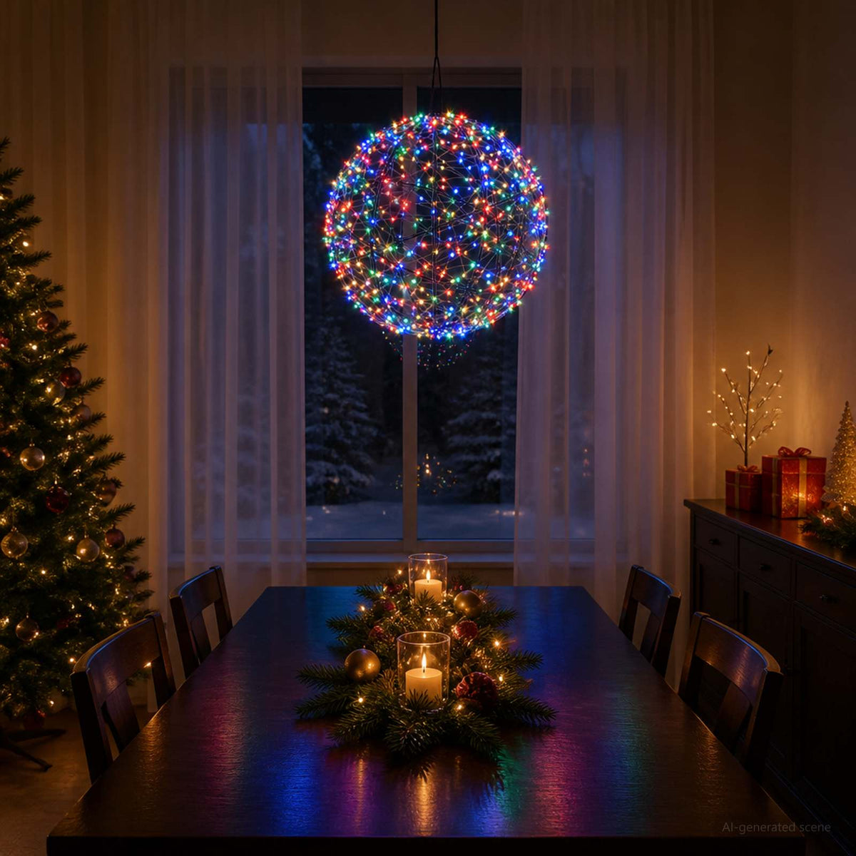 Kalėdų finialo šviesa 750 LED Įvairių spalvų