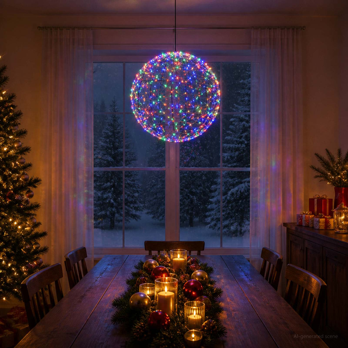 Kalėdų finialo šviesa 950 LED Įvairių spalvų