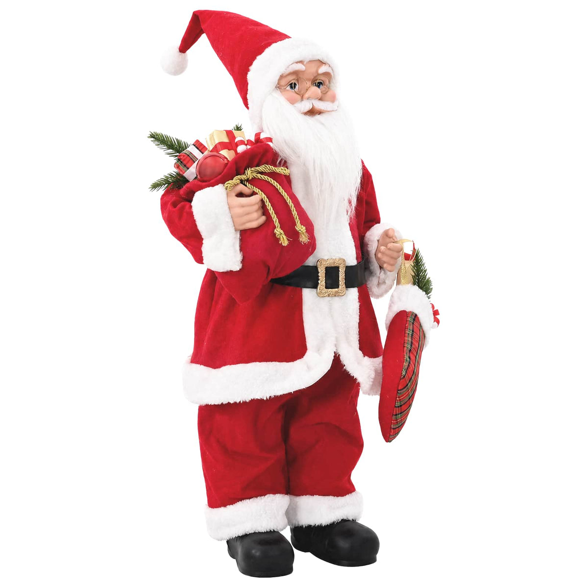 Kalėdų senelio figūrėlė Raudona 62 cm Poliesteris