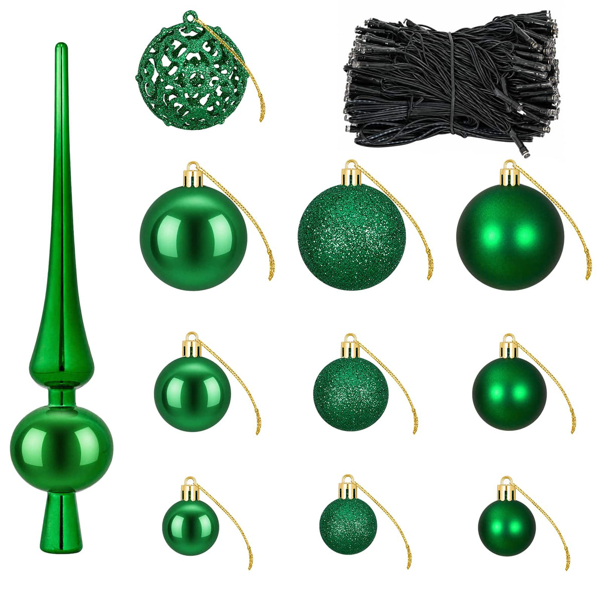 Kalėdinių Kraitės Rinkinys 120 vnt. Žalia Skersmuo 6 cm
