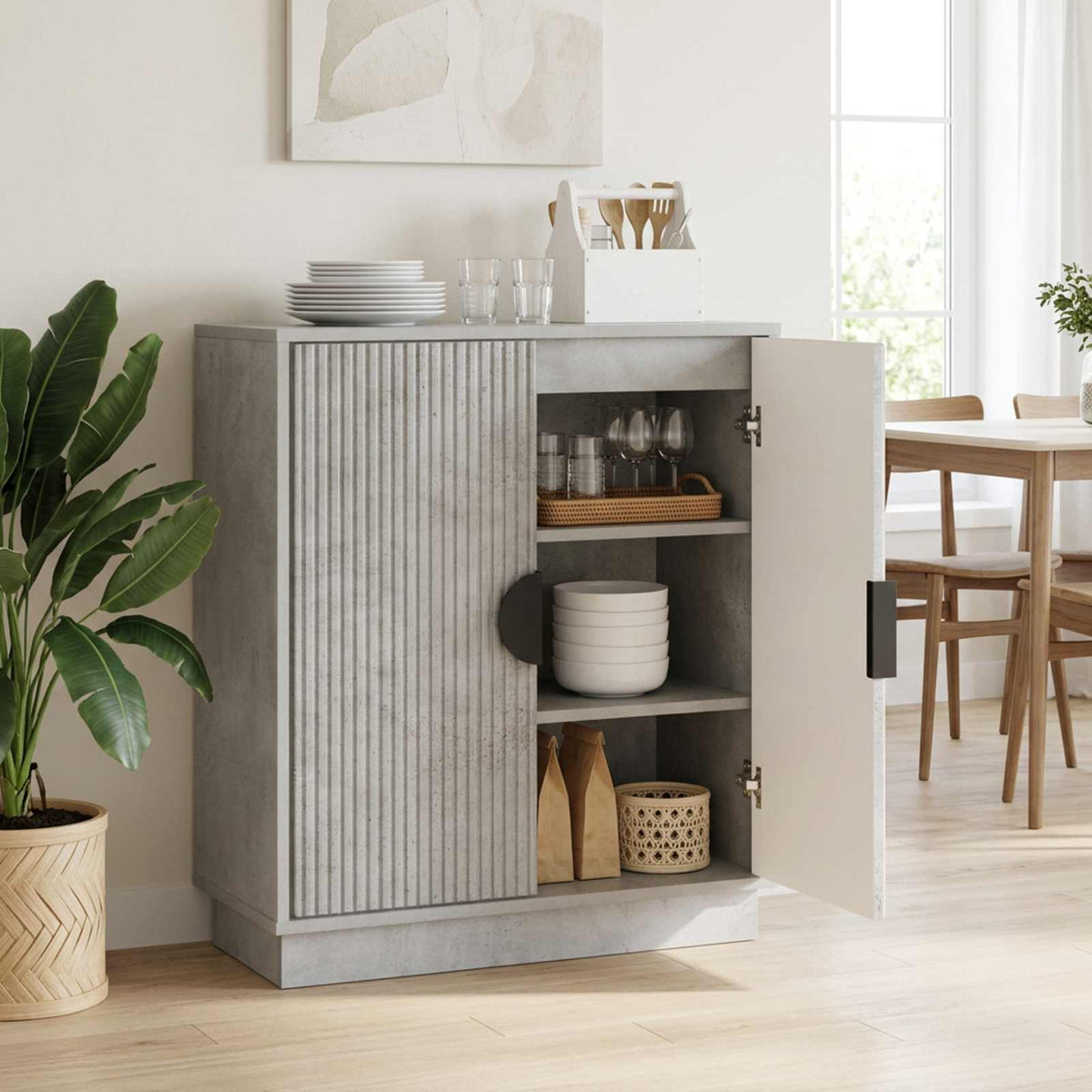 Kabalas VENRAY Betono pilka 66 x 33 x 77,5 cm Apdirbta mediena