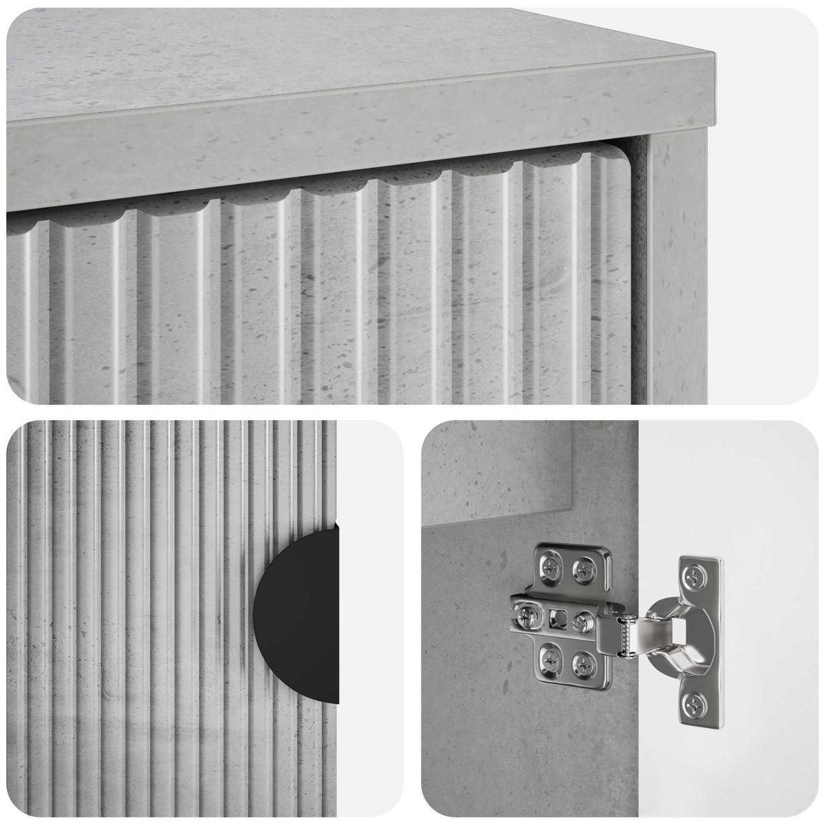 Kabalas VENRAY Betono pilka 66 x 33 x 77,5 cm Apdirbta mediena