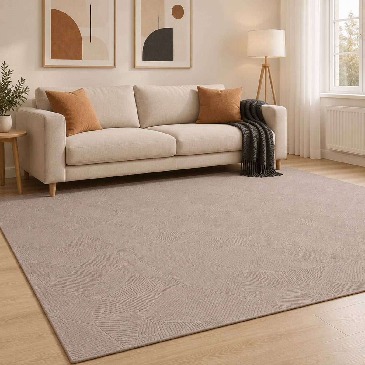 Kilimas IZA Smėlio 200 x 280 cm 100% poliesteris Žemo plauko