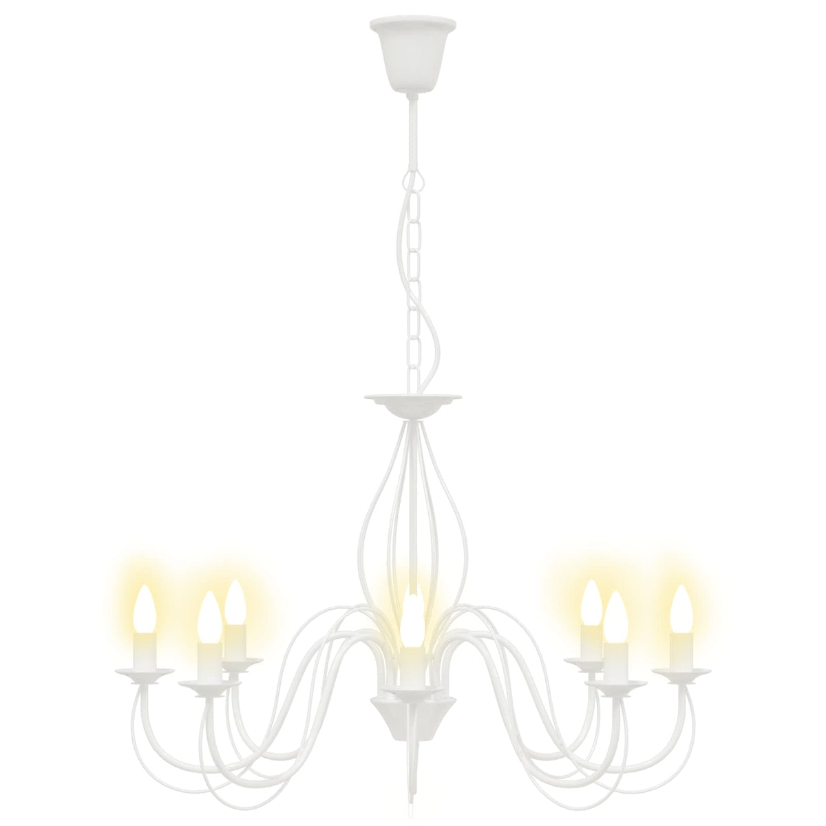 Reguliuojamas sietynas E14 Metalas Balta Ø 78 x 101 cm