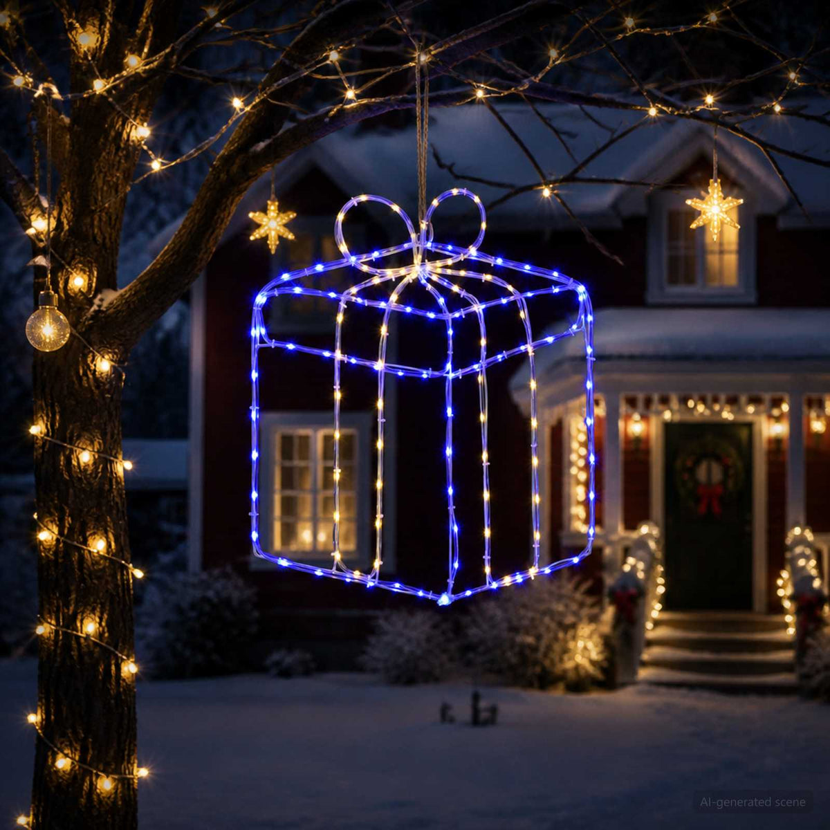 Kalėdinės langų dekoracijos (siluetai) LOVIISA 200 LED
