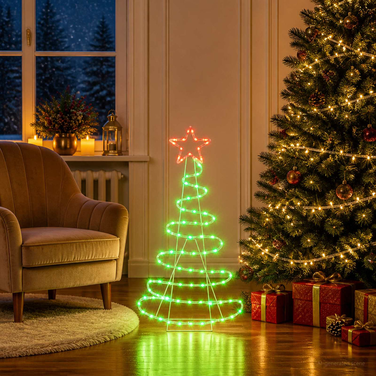 LED eglutės formos šviečiantis ženklas LOVIISA 100 LED