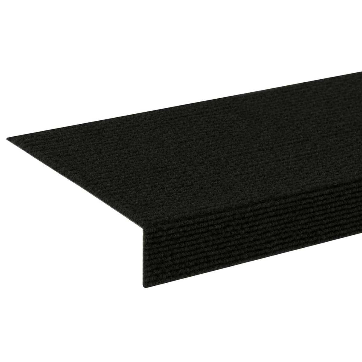 Laiptų kilimėliai 15 vnt. 65 x 21 x 4 cm Juoda Poliesteris