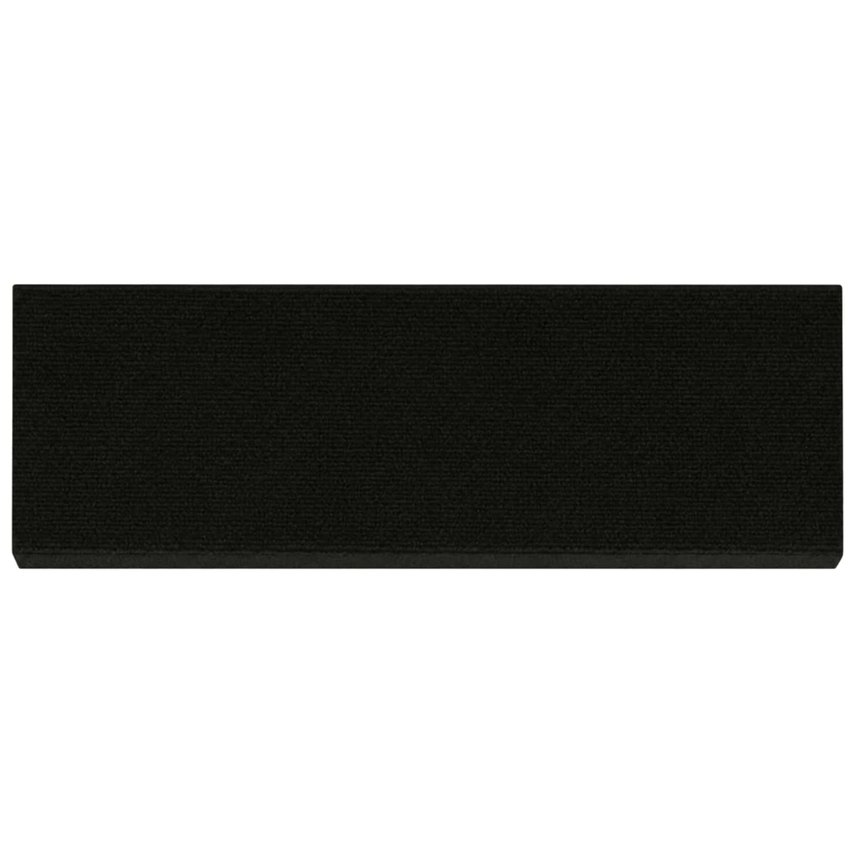 Laiptų kilimėliai 15 vnt. 65 x 21 x 4 cm Juoda Poliesteris