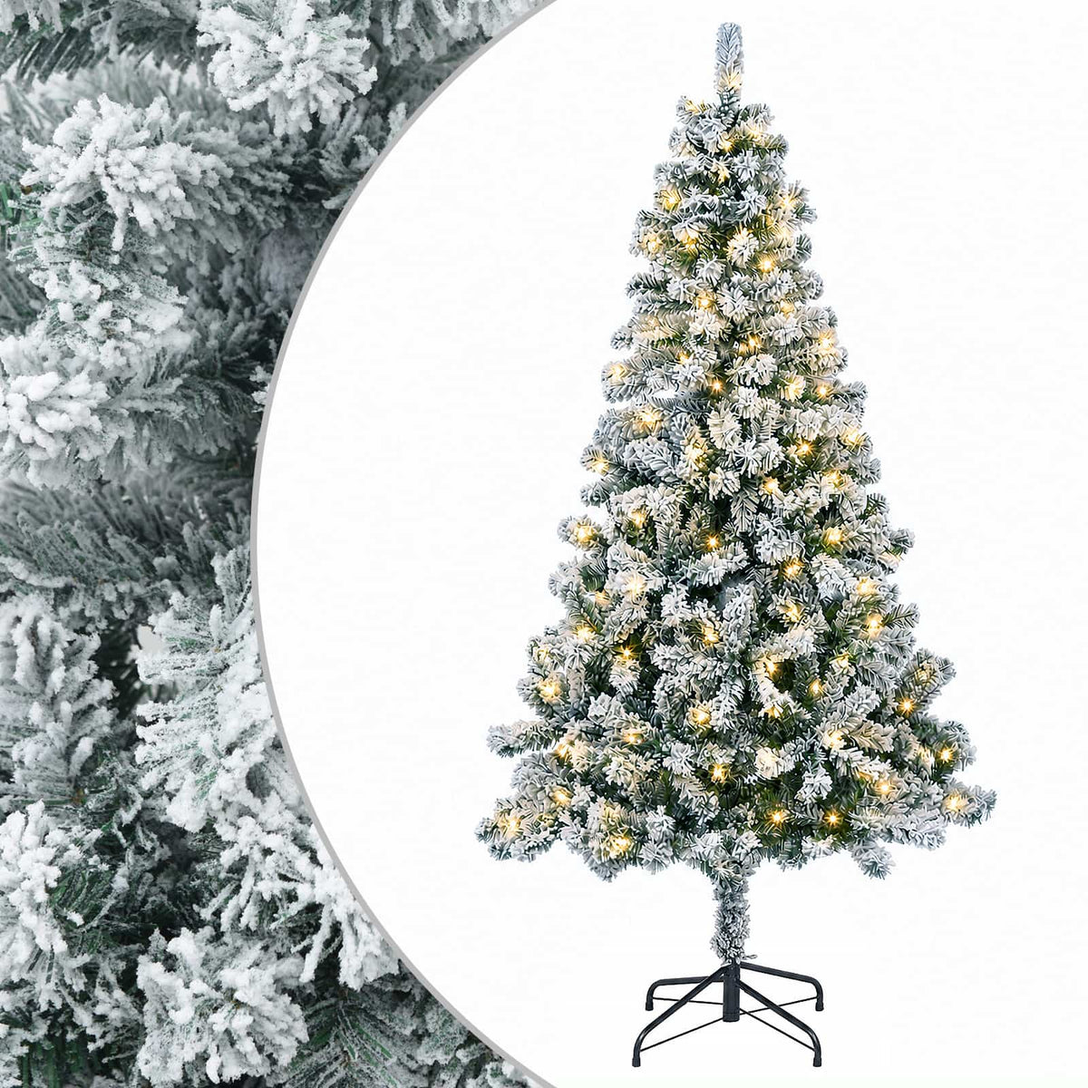 Dirbtinė Sulankstoma Kalėdų Eglutė 240 cm 300 LED Šilta balta