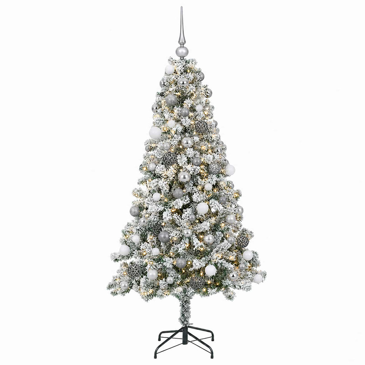 Dirbtinė Kalėdų eglutė su burbulais 180 cm 300 LED Šilta balta