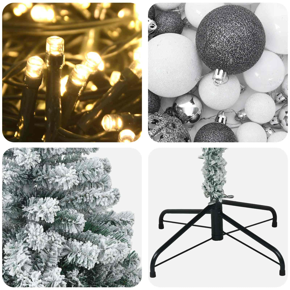 Dirbtinė Kalėdų eglutė su burbulais 240 cm 300 LED Šilta balta