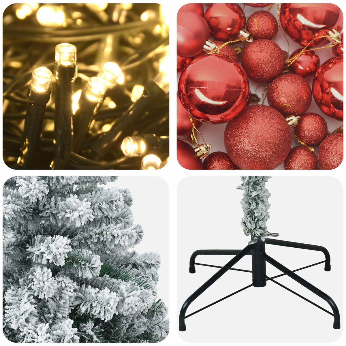 Dirbtinė Kalėdų eglutė su burbulais 150 cm 150 LED Šilta balta