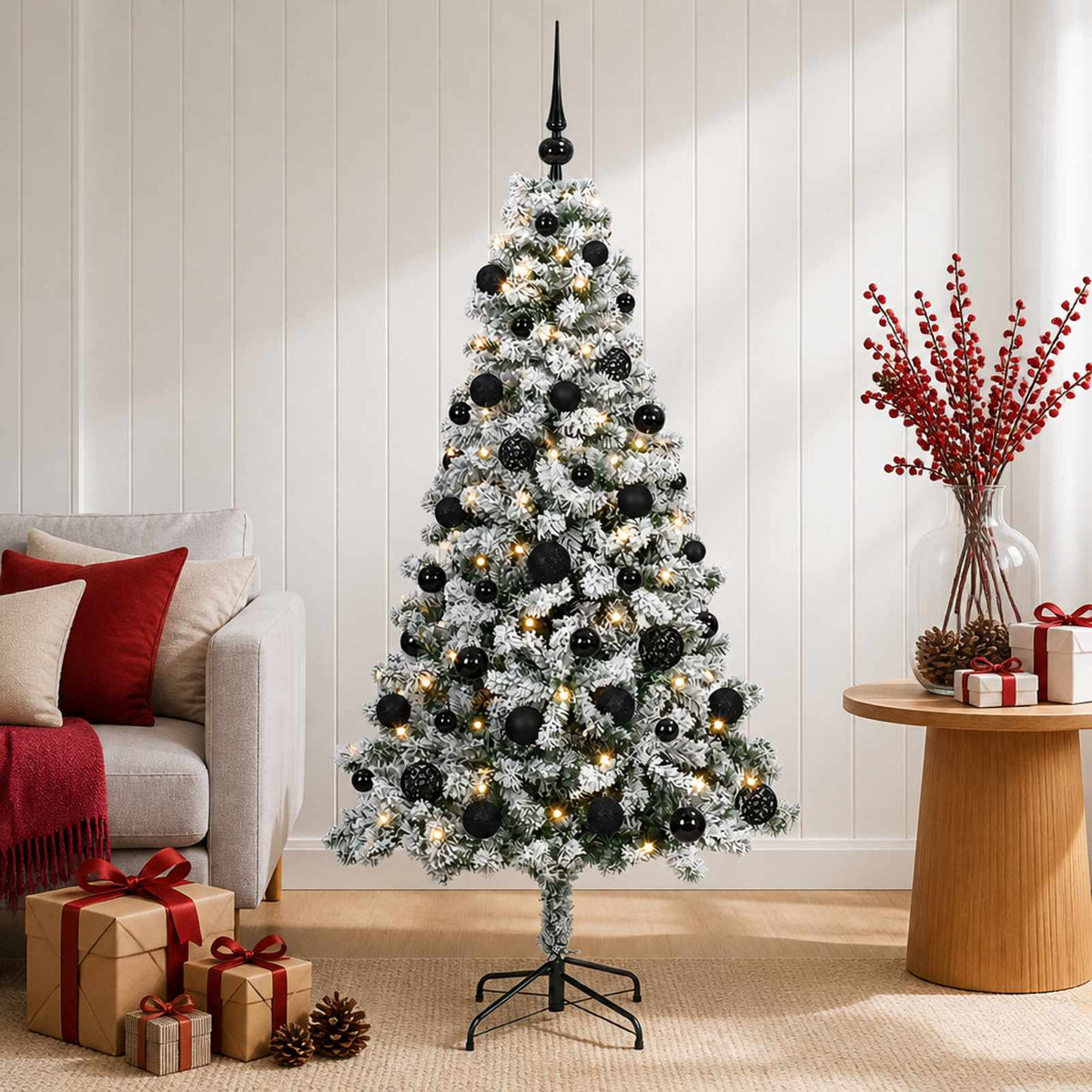 Dirbtinė Kalėdų eglutė su burbulais 150 cm 150 LED Šilta balta