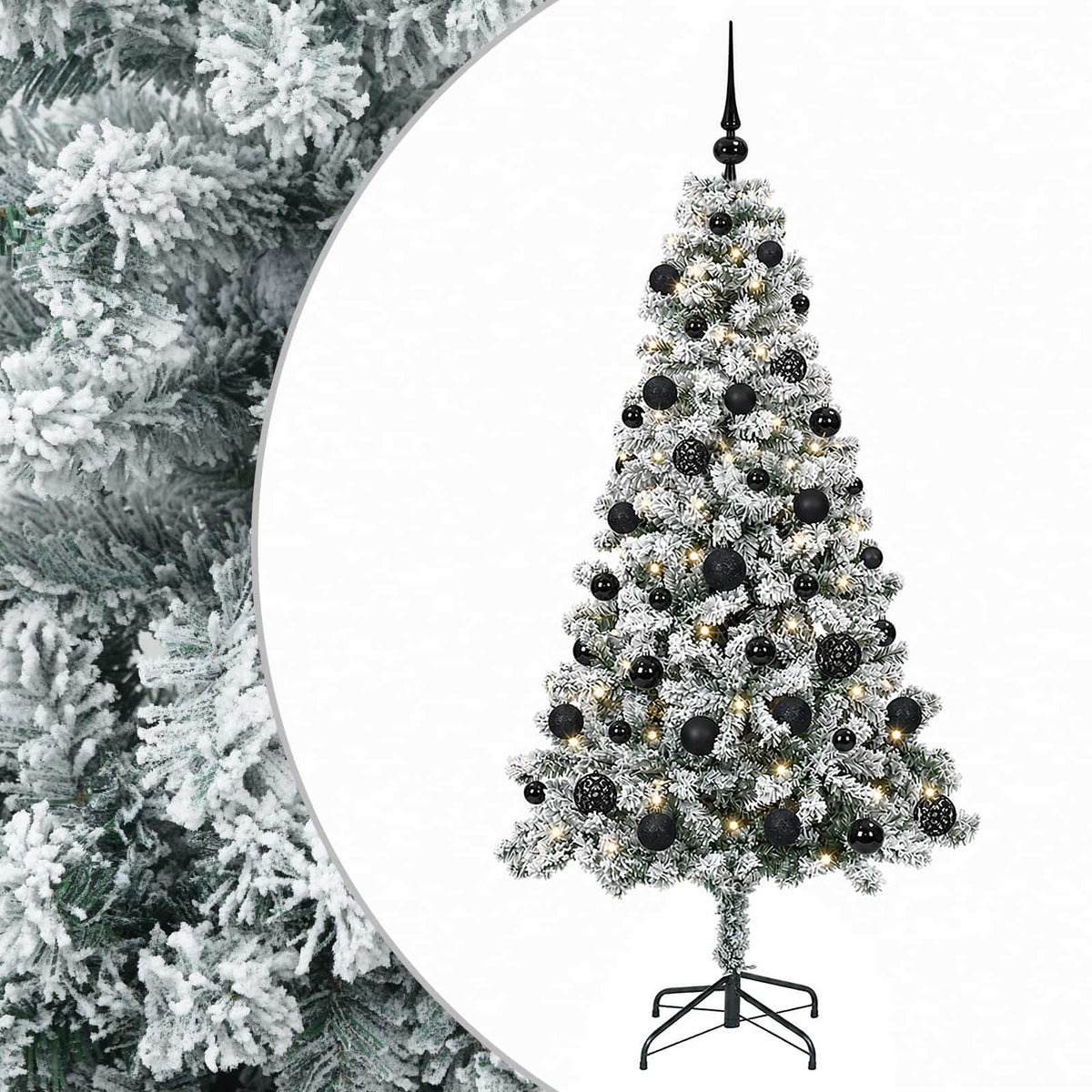 Dirbtinė Kalėdų eglutė su burbulais 150 cm 150 LED Šilta balta