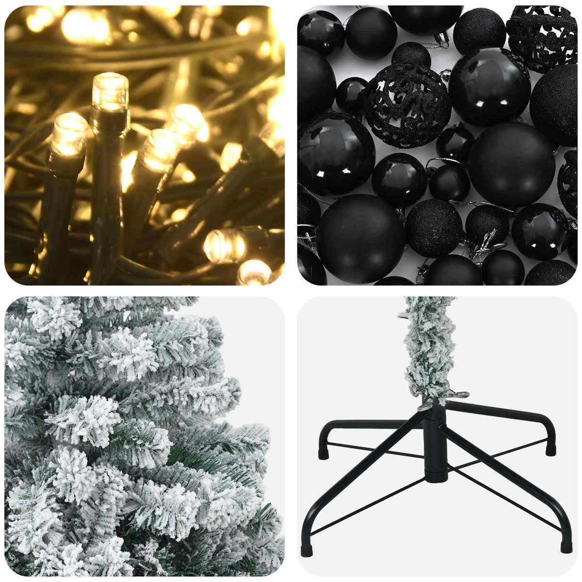 Dirbtinė Kalėdų eglutė su burbulais 180 cm 300 LED Šilta balta