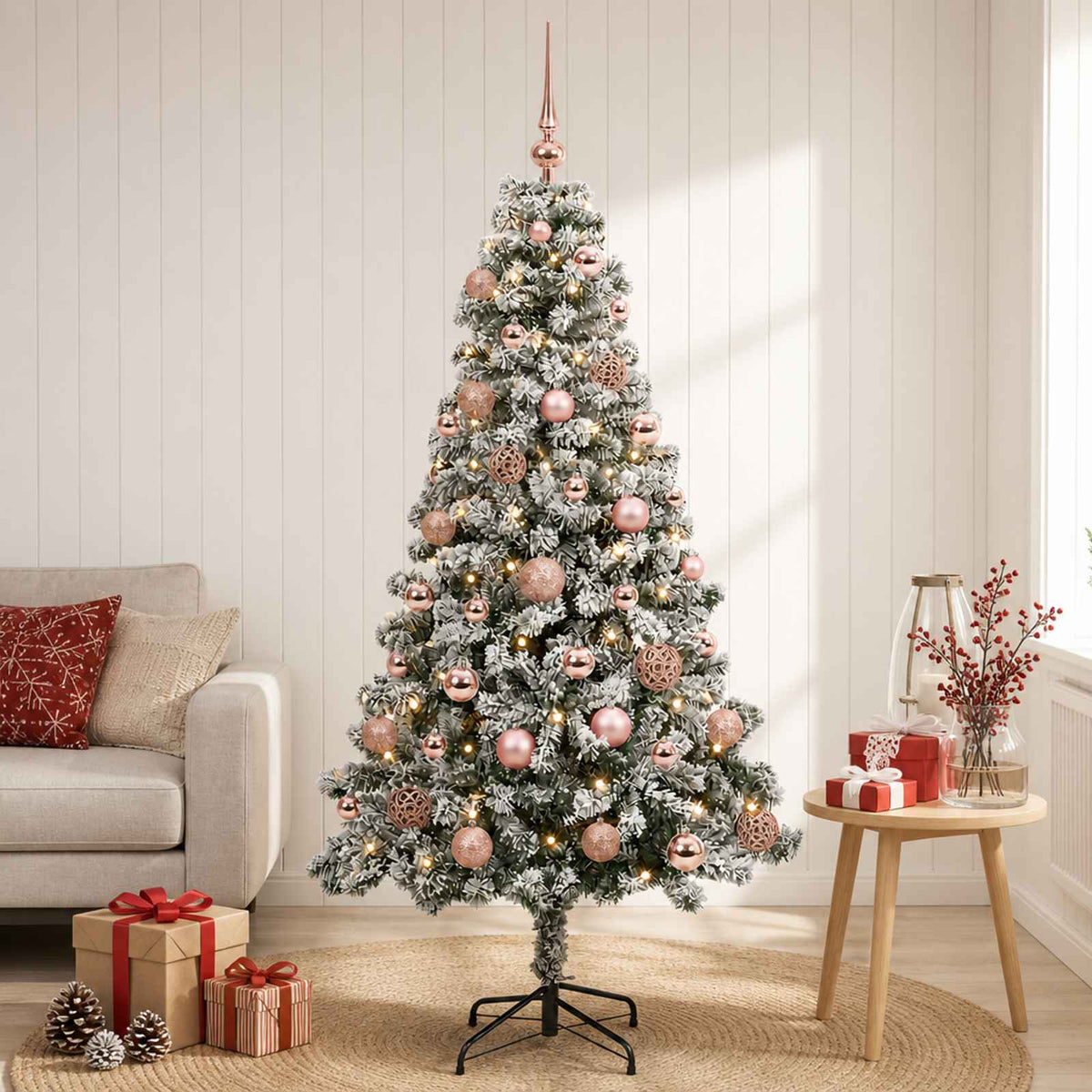 Dirbtinė Kalėdų eglutė su burbulais 150 cm 150 LED Šilta balta