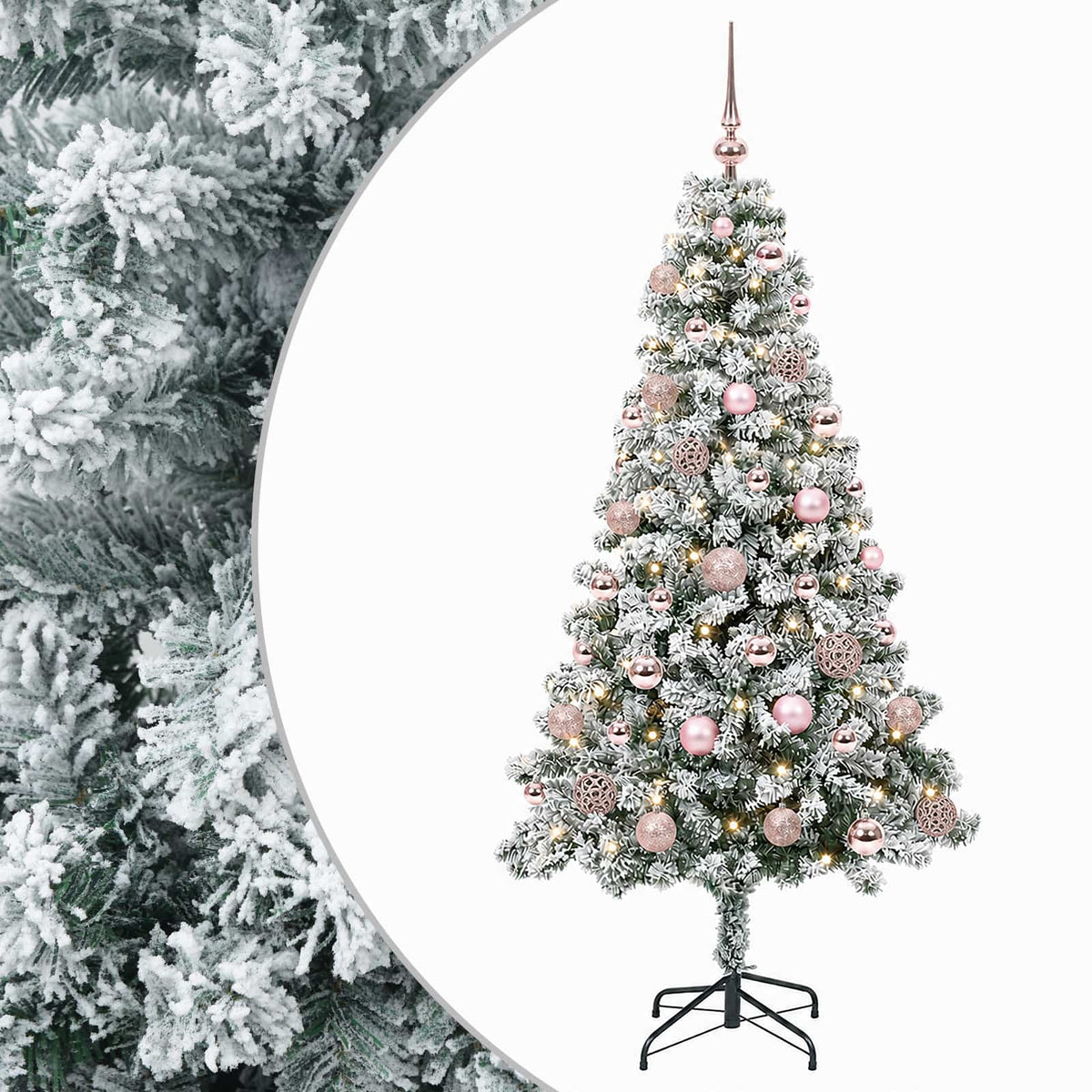 Dirbtinė Kalėdų eglutė su burbulais 150 cm 150 LED Šilta balta