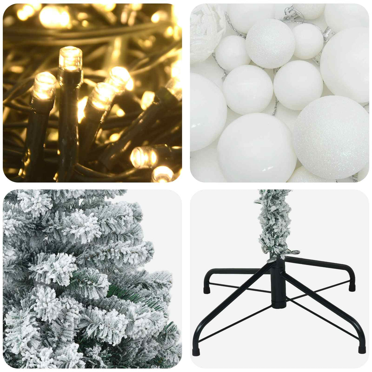 Dirbtinė Kalėdų eglutė su burbulais 150 cm 150 LED Šilta balta