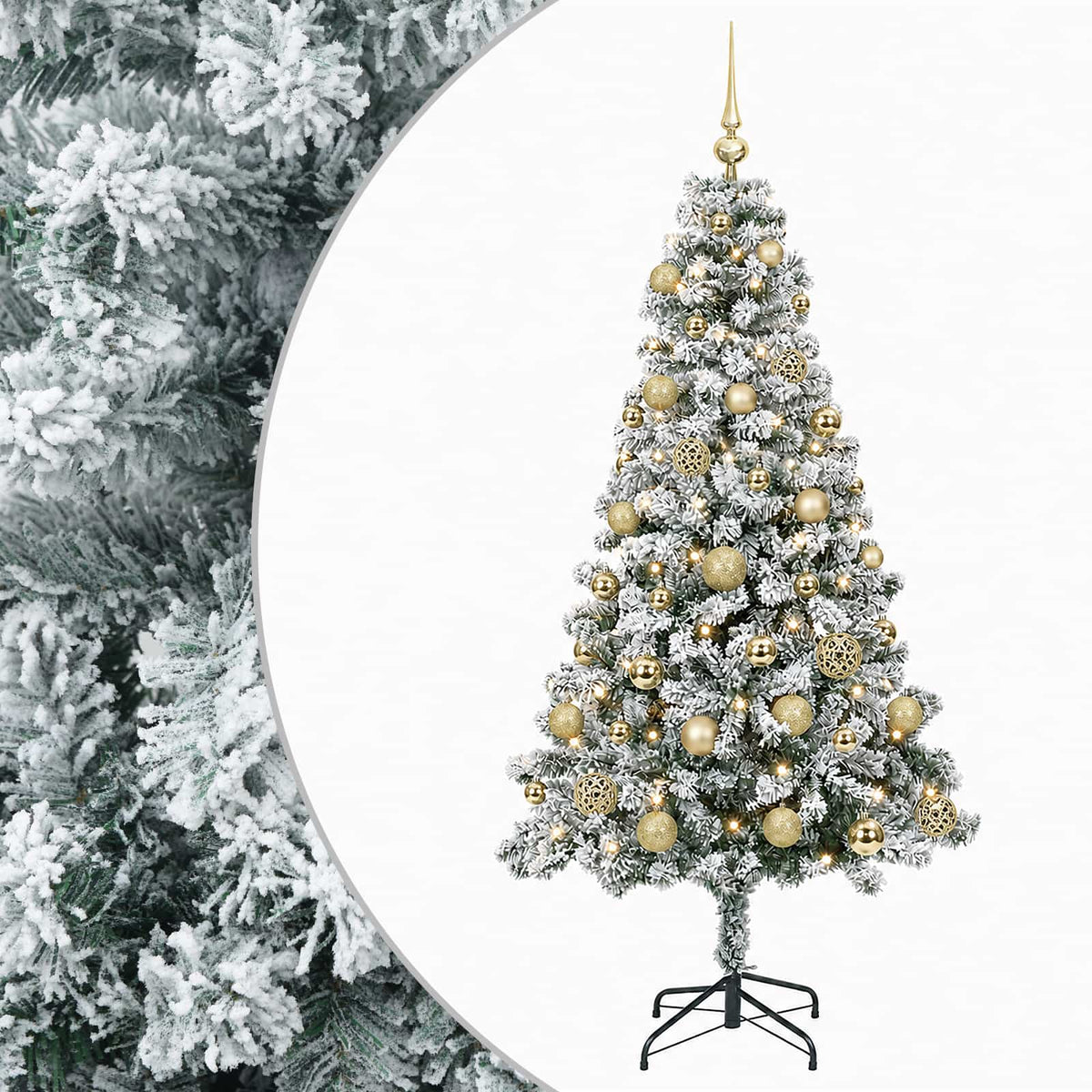Dirbtinė Kalėdų eglutė su burbulais 150 cm 150 LED Šilta balta