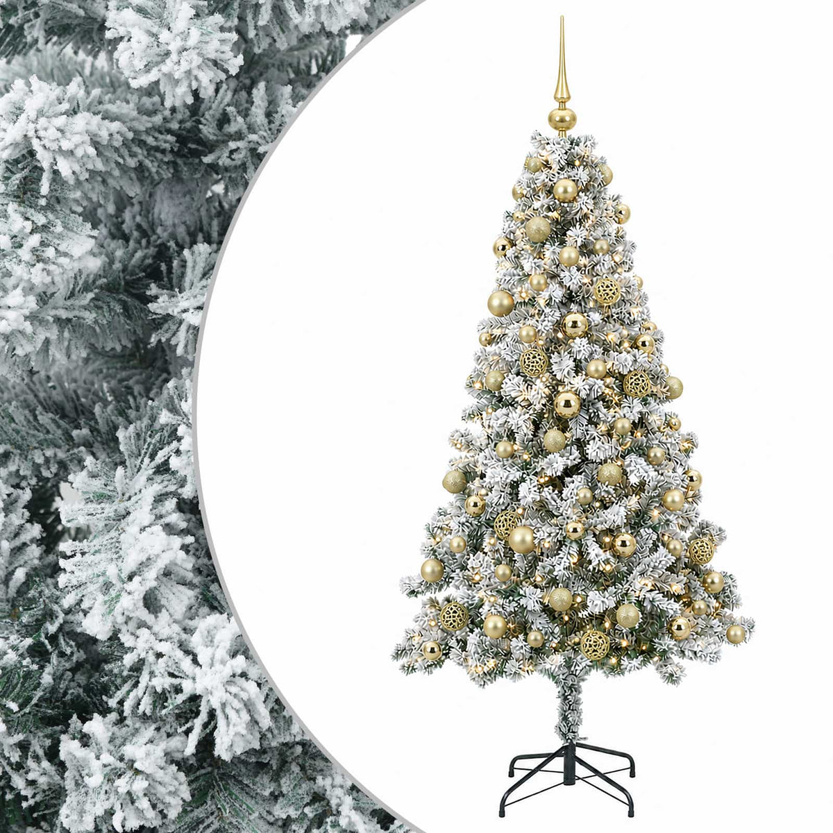 Dirbtinė Kalėdų eglutė su burbulais 180 cm 300 LED Šilta balta