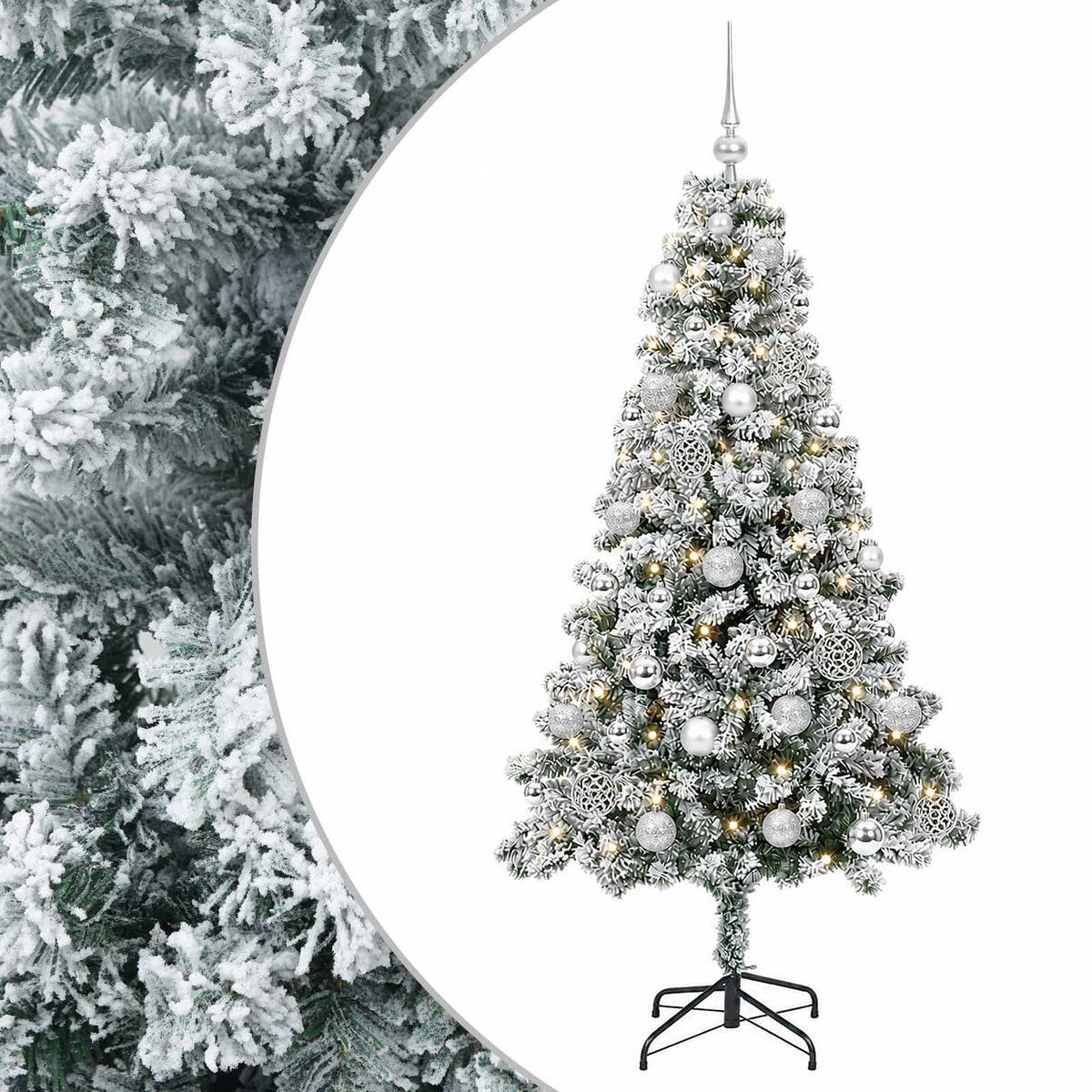 Dirbtinė Kalėdų eglutė su burbulais 150 cm 150 LED Šilta balta