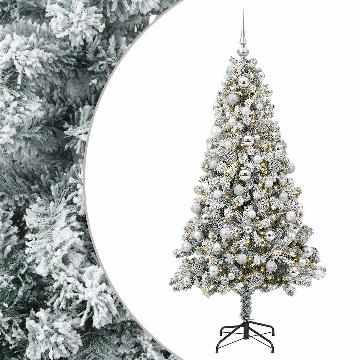 Dirbtinė Kalėdų eglutė su burbulais 180 cm 300 LED Šilta balta