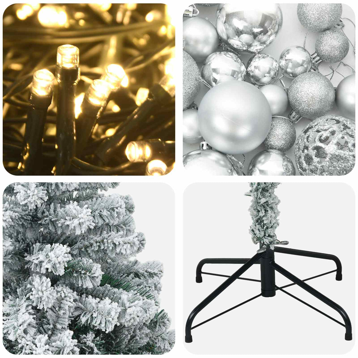 Dirbtinė Kalėdų eglutė su burbulais 240 cm 300 LED Šilta balta
