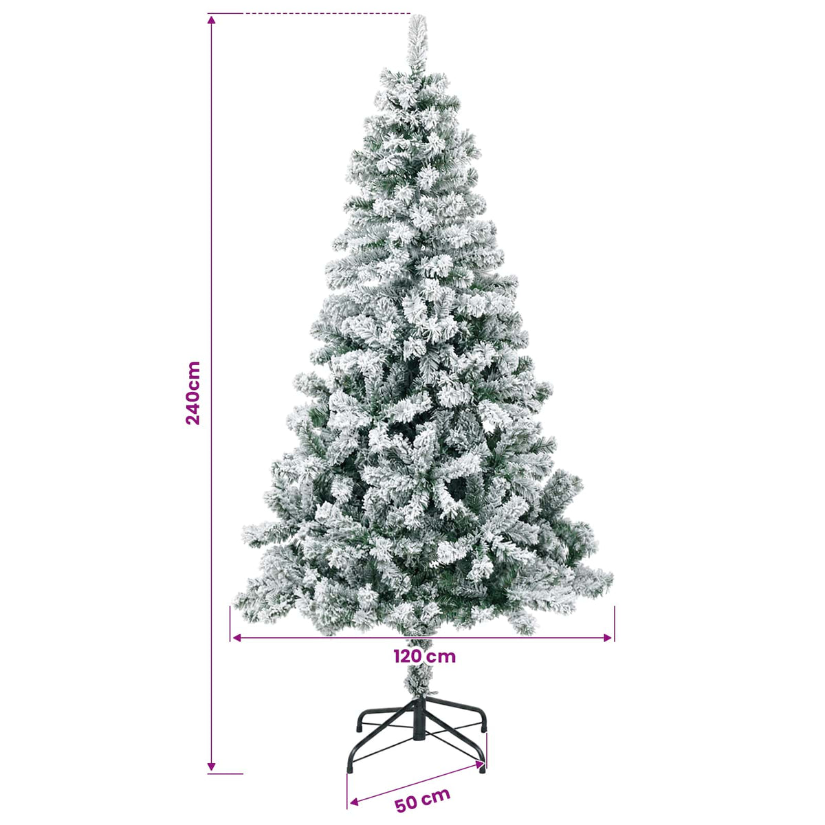 Dirbtinė Kalėdų eglutė su burbulais 240 cm 300 LED Šilta balta