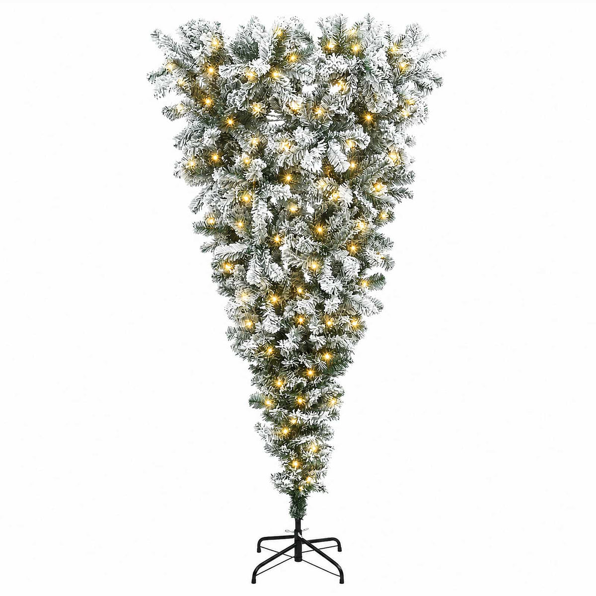 Apverstas dirbtinis Kalėdų eglutė su šakomis 120 cm 150 LED