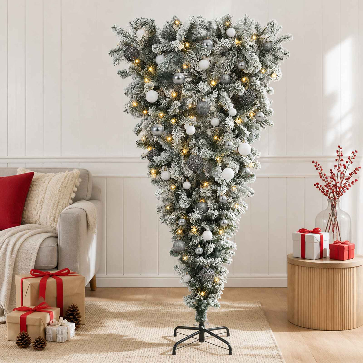 Dirbtinė kalėdinė eglutė su rutuliuku 120 cm 150 LED