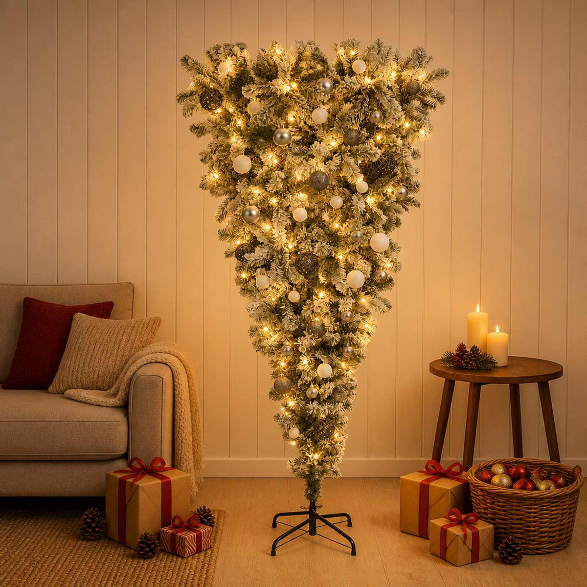 Dirbtinė kalėdinė eglutė su rutuliuku 120 cm 150 LED