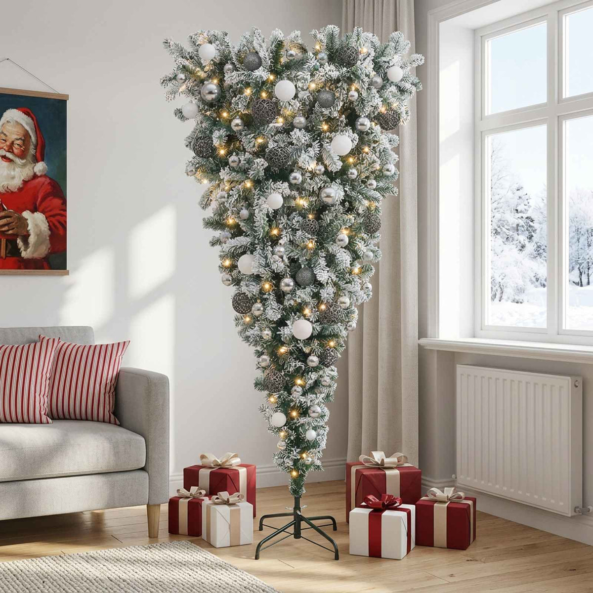 Dirbtinė kalėdinė eglutė su rutuliuku 210 cm 300 LED