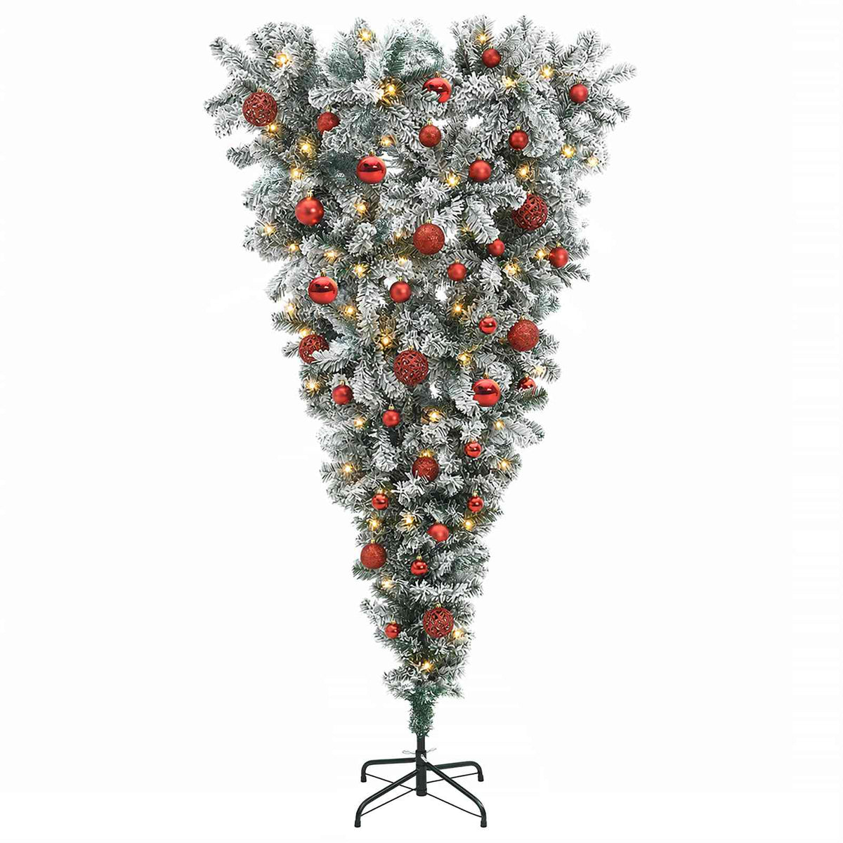 Apverstas dirbtinis Kalėdų eglutė su šakomis 120 cm 150 LED