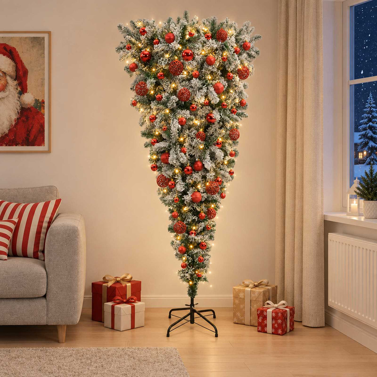 Dirbtinė kalėdinė eglutė su rutuliuku 240 cm 300 LED