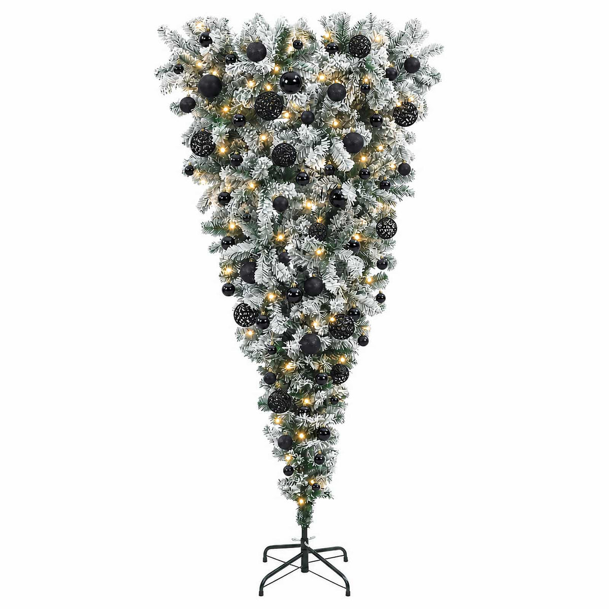 Apverstas dirbtinis Kalėdų eglutė su šakomis 180 cm 300 LED