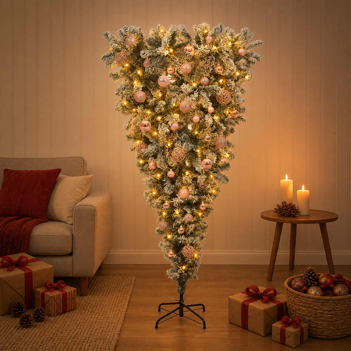 Dirbtinė kalėdinė eglutė su rutuliuku 120 cm 150 LED