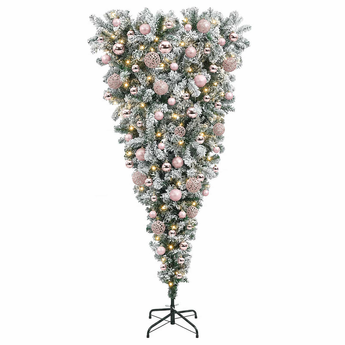 Apverstas dirbtinis Kalėdų eglutė su šakomis 180 cm 300 LED