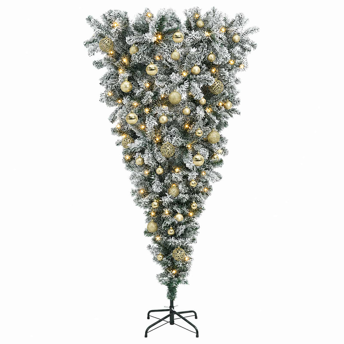 Apverstas dirbtinis Kalėdų eglutė su šakomis 120 cm 150 LED