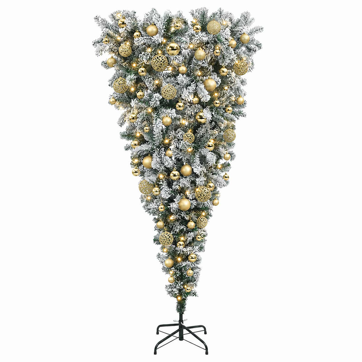 Apverstas dirbtinis Kalėdų eglutė su šakomis 210 cm 300 LED