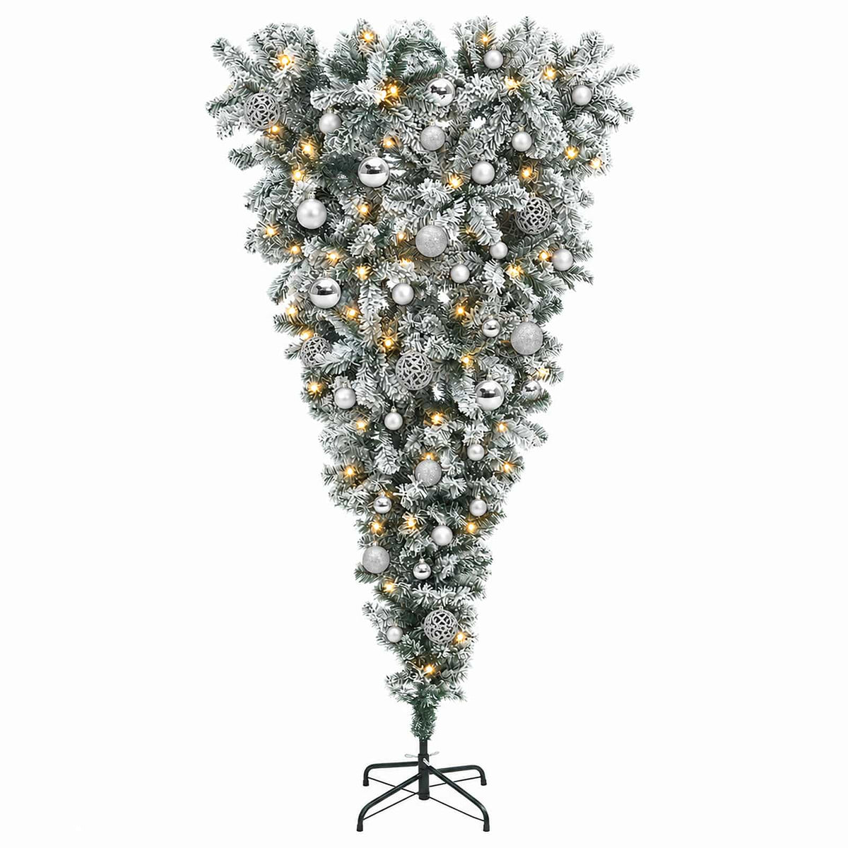 Apverstas dirbtinis Kalėdų eglutė su šakomis 120 cm 150 LED
