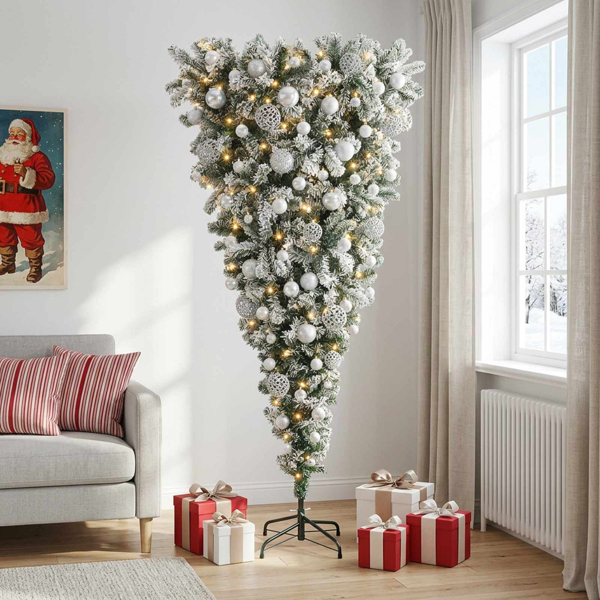 Dirbtinė kalėdinė eglutė su rutuliuku 210 cm 300 LED