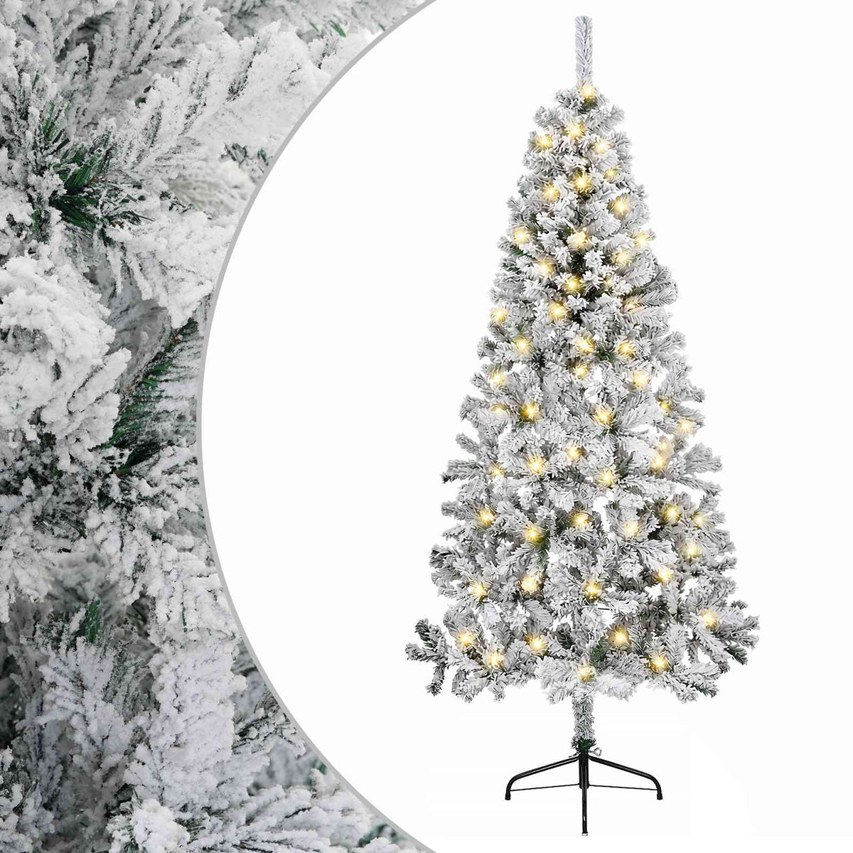 Dirbtinė Sulankstoma Kalėdų Eglutė 180 cm 300 LED Šilta balta