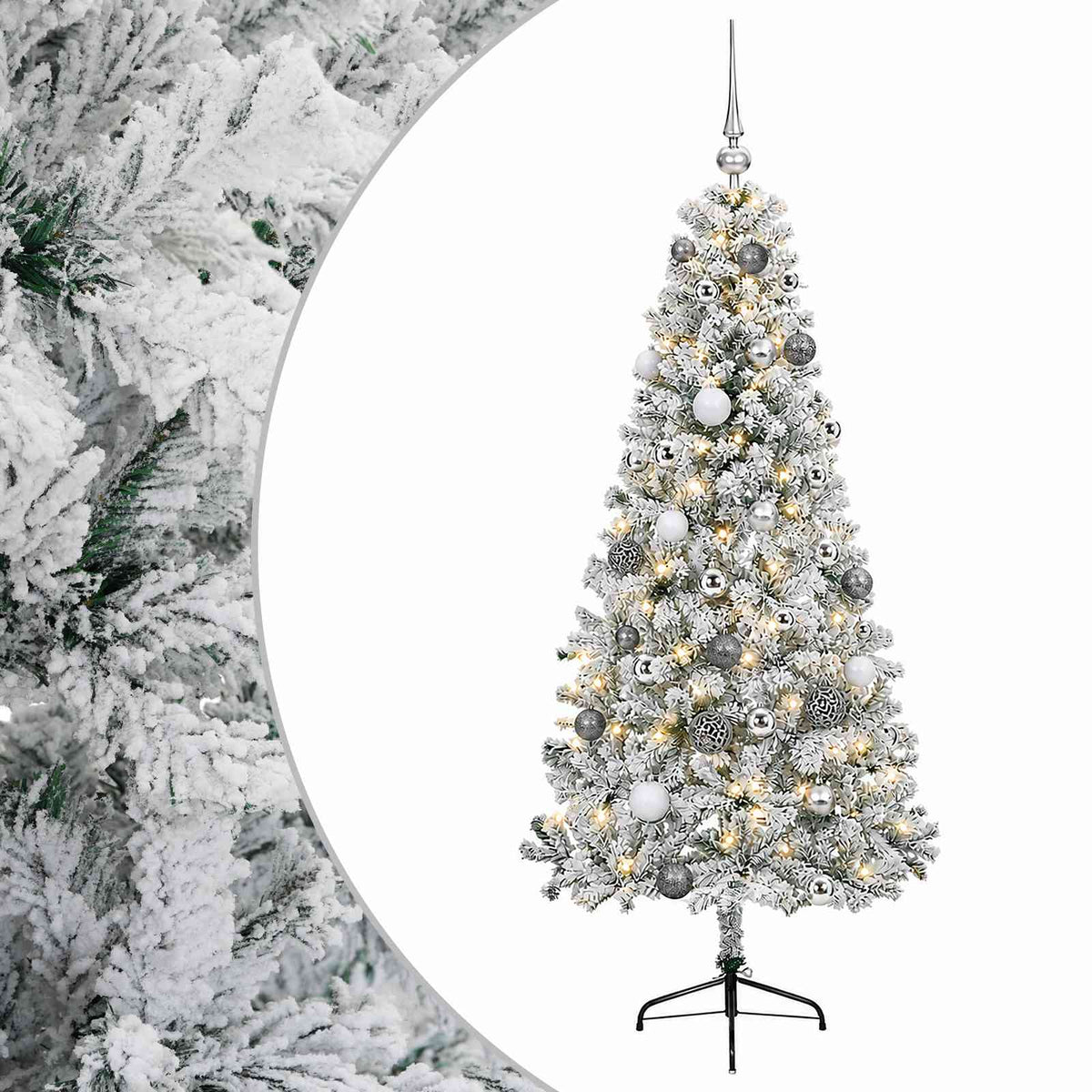Dirbtinė kalėdinė eglutė su rutuliuku 120 cm 150 LED