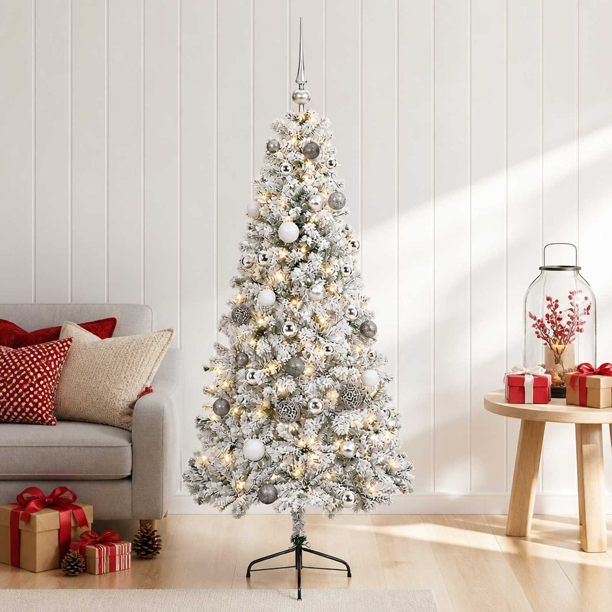 Dirbtinė kalėdinė eglutė su rutuliuku 120 cm 150 LED
