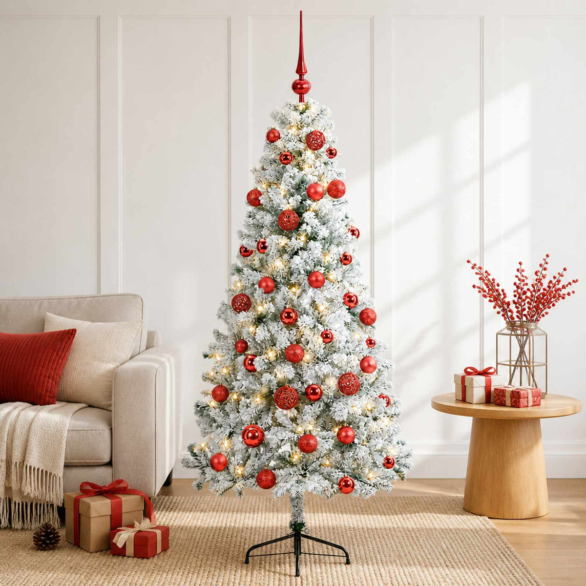Dirbtinė kalėdinė eglutė su rutuliuku 150 cm 150 LED
