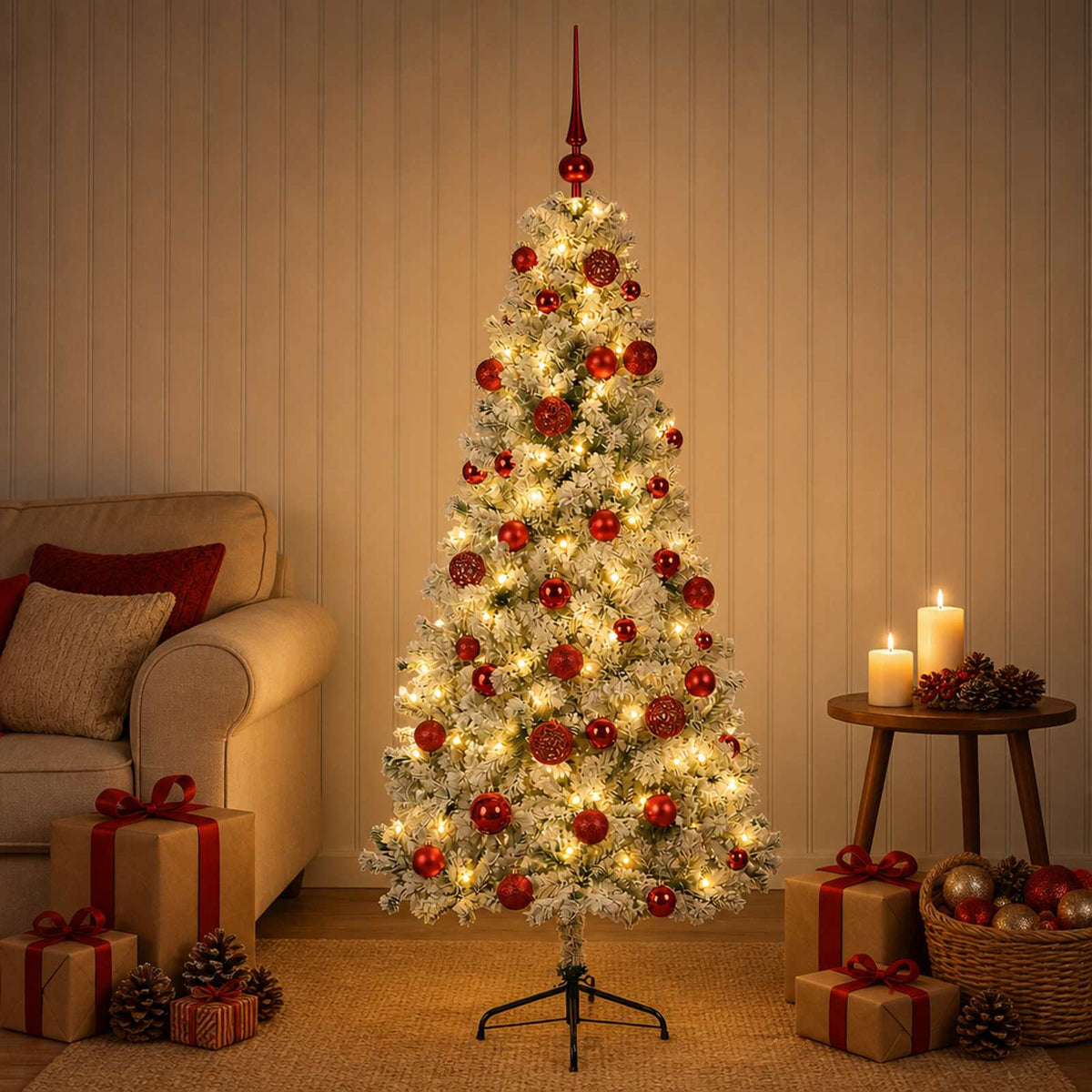 Dirbtinė kalėdinė eglutė su rutuliuku 150 cm 150 LED