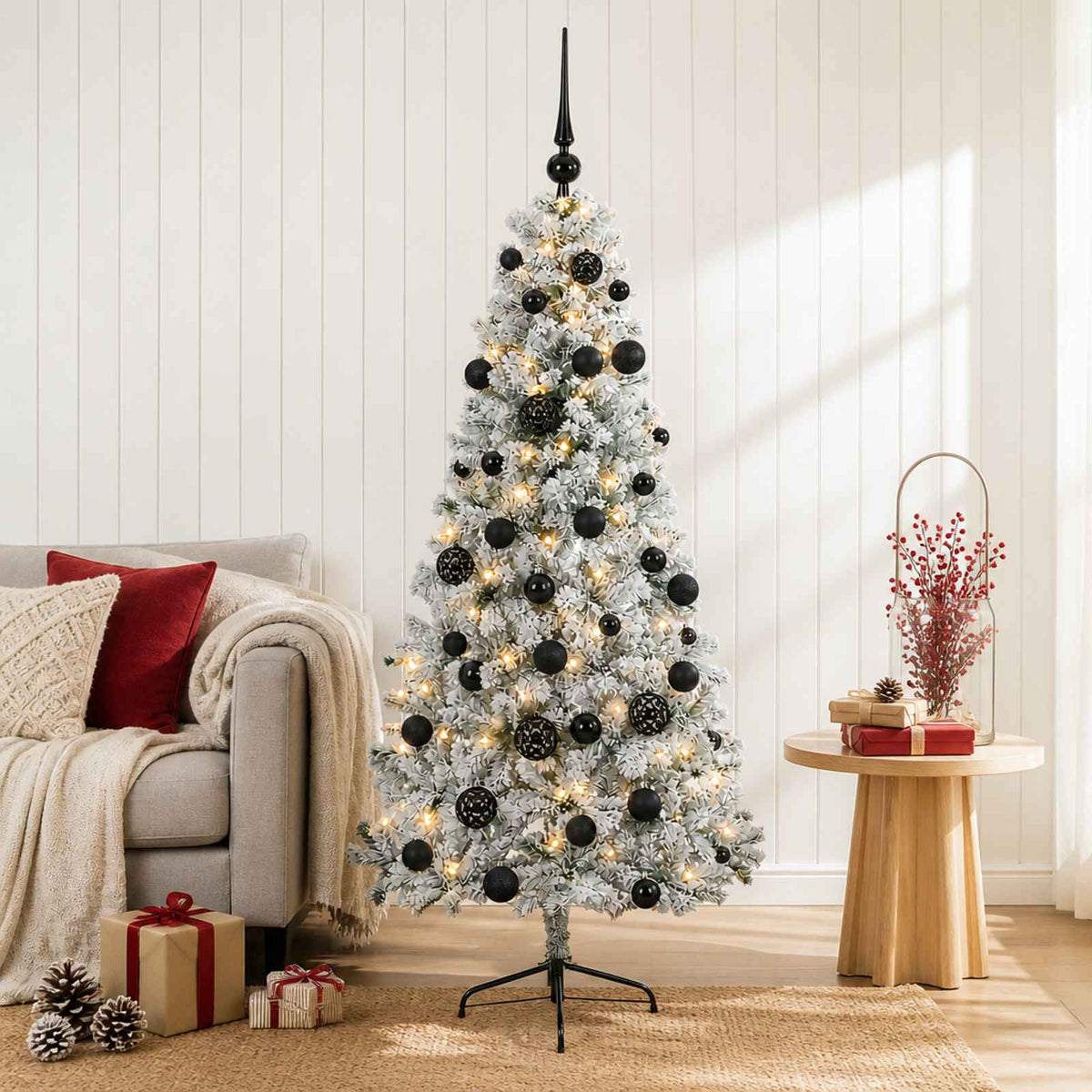 Dirbtinė kalėdinė eglutė su rutuliuku 120 cm 150 LED
